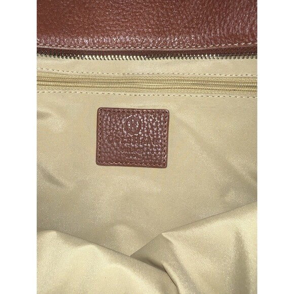 Cole Haan Purse Brown Leather Shoulder Tote Bag Rivets Stitch Y2K Boho Vintage - Picture 13 of 16